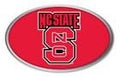 North Carolina State Wolfpack Oval COLOR Chrome Auto Emblem Decal University