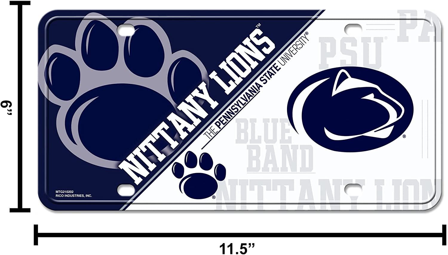 Fort Hays State University Tigers Metal Tag License Plate 6x12 Inch