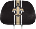 New Orleans Saints Premium Pair of Auto Head Rest Covers, Full Color Printed, Elastic, 10x14 Inch
