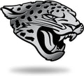 Jacksonville Jaguars Auto Emblem, Silver Chrome Color, Raised Molded Plastic, 3.5 Inch, Adhesive Tape Backing