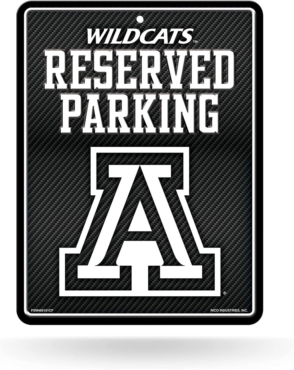 University of Arizona Wildcats Metal Parking Novelty Wall Sign 8.5 x 11 Inch Carbon Fiber Design