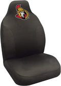 FANMATS Ottawa Senators Seat Cover Black Embroidered Bucket Seat Elastic
