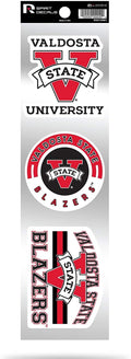 Valdosta State Blazers Triple Retro Throwback Spirit Decals Flat Vinyl Auto Home Sticker Sheet University of