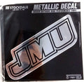 James Madison University Dukes 6 Inch Decal Sticker, Chrome Shimmer Metallic Design