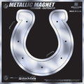 Indianapolis Colts 6 Inch Magnet, Metallic Chrome Shimmer Design, Auto Home, Heavy Duty
