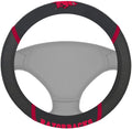 Arkansas Razorbacks Steering Wheel Cover Premium Embroidered Black 15 Inch University of