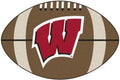 University of Wisconsin Badgers Floor Mat Area Rug, 20x32 Inch, Non-Skid Backing, Football Design
