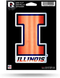 University of Illinois Illini 5 Inch Sticker Decal Metallic Shimmer Design Flat Vinyl