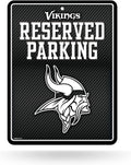 Minnesota Vikings Metal Parking Novelty Wall Sign 8.5 x 11 Inch Carbon Fiber Design