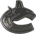 Vancouver Canucks Auto Emblem, Silver Chrome Color, Molded, Raised, Adhesive Tape Backing, 3 Inch