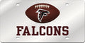 Atlanta Falcons Premium Laser Cut Tag License Plate, Football, Mirrored Acrylic Inlaid, 6x12 Inch