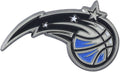 Orlando Magic Premium Solid Metal Raised Auto Emblem, Team Color, Shape Cut, Adhesive Backing