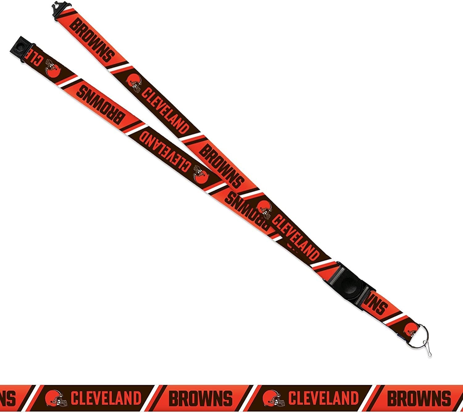 Cleveland Browns Lanyard Keychain Double Sided Breakaway Safety Design Adult 18 Inch