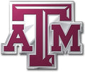 Texas A&M University Aggies Embossed Color Auto Emblem Aluminum Metal Raised Decal Sticker Full Adhesive Backing