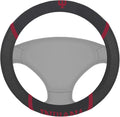 Indiana Hoosiers Steering Wheel Cover Premium Embroidered Black 15 Inch University