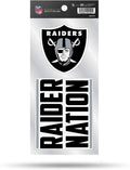 Las Vegas Raiders Sticker Decal Sheet 2-Piece, 4 Inch Double Up
