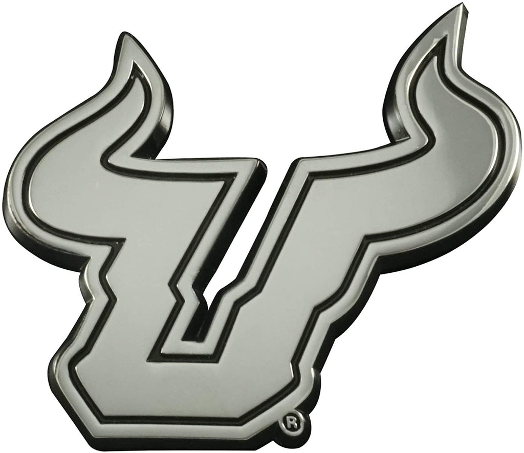 University of South Florida Bulls Solid Metal Raised Auto Emblem Decal Adhesive Backing