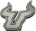 University of South Florida Bulls Solid Metal Raised Auto Emblem Decal Adhesive Backing