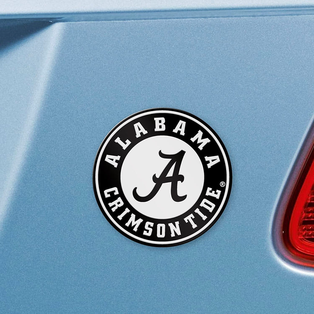 University of Alabama Crimson Tide Solid Metal Raised Auto Emblem Decal Adhesive Backing