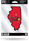 Illinois State University Redbirds 5 Inch Sticker Decal, Home State Design, Flat Vinyl, Full Adhesive Backing