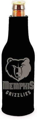 Memphis Grizzlies 2-Pack Tonal Black Design Zipper Bottle Neoprene Beverage Insulator Holder Basketball