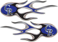 Colorado Rockies Air Puffed Raised Micro Flame Decal Pair Emblem Sticker