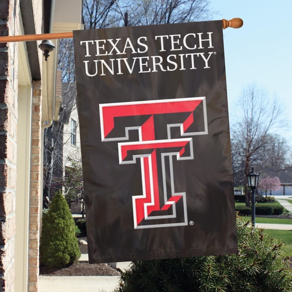 Texas Tech University Red Raiders Premium 2-Sided Banner Flag, Applique, 28x44 Inch
