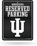 Indiana University Hoosiers Metal Parking Novelty Wall Sign 8.5 x 11 Inch Carbon Fiber Design
