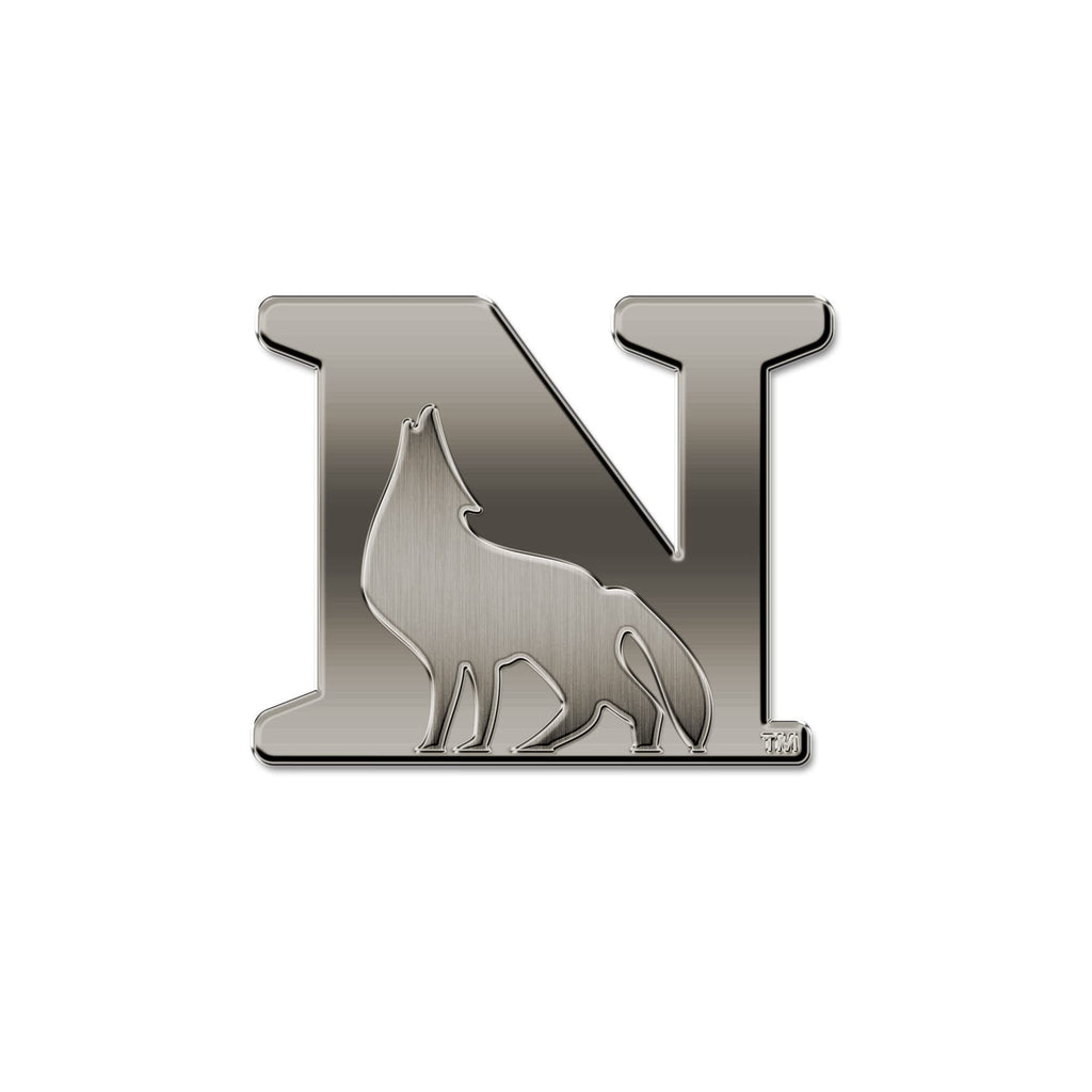 Rico Industries NCAA Newberry Wolves Antique Auto Emblem Antique Nickel Auto Emblem for Car/Truck/SUV