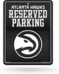 Atlanta Hawks Metal Parking Sign, Carbon Fiber Design 8.5x11 Inch