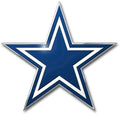 Dallas Cowboys Auto Emblem, Aluminum Metal, Embossed Team Color, Raised Decal Sticker, Full Adhesive Backing