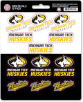 Michigan Tech University Huskies 12-Piece Mini Decal Sticker Set, 5x6 Inch Sheet, Gift for football fans for any hard surfaces around home, automotive, personal items