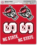 North Carolina State University Wolfpack 6-Piece Decal Sticker Set, 5x6 Inch Sheet, Gift for football fans for any hard surfaces around home, automotive, personal items