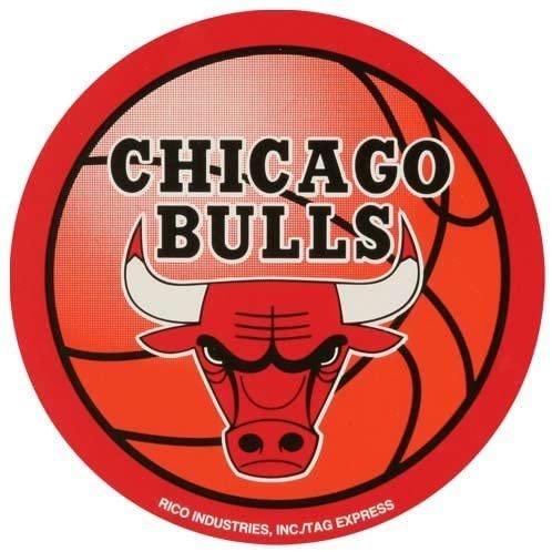 Chicago Bulls 4.5" Round Vinyl Basketball Decal