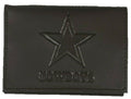 Dallas Cowboys Premium Black Leather Wallet, Trifold, Embossed Laser Engraved