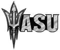 Arizona State University Sun Devils Auto Emblem, Plastic Molded, Silver Chrome Color, Raised 3D Effect, Adhesive Backing