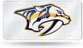Nashville Predators Premium Laser Cut Tag License Plate, Mirrored Acrylic Inlaid, 6x12 Inch