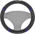 Baltimore Ravens Premium 15 Inch Black Emroidered Steering Wheel Cover