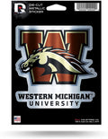 Western Michigan University Broncos 5 Inch Sticker Decal Metallic Shimmer Design Flat Vinyl