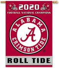 University of Alabama Crimson Tide 2020 Champions Premium Double Sided Banner House Flag, 28x40 Inch