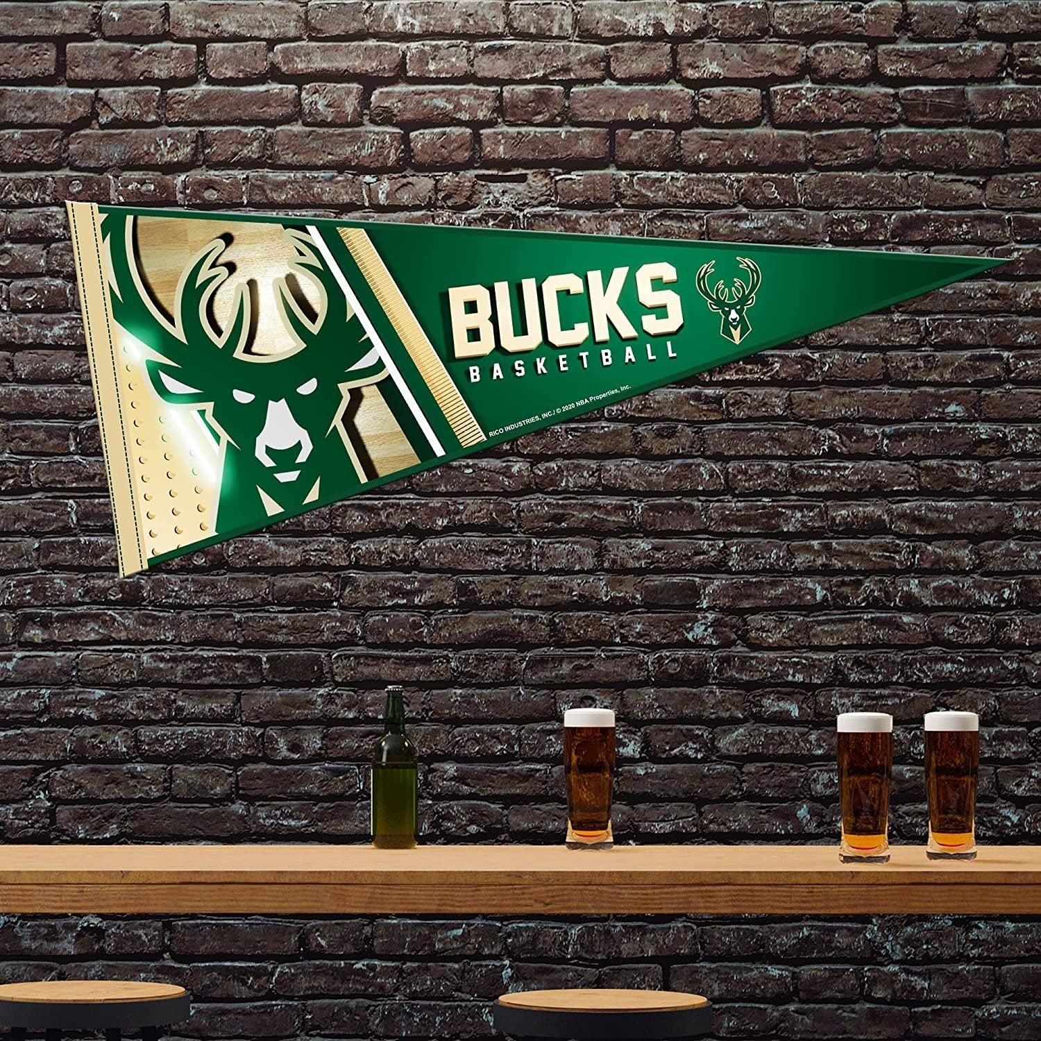 Rico Industries NCAA BYU Cougars Primary 12" x 30" Soft Felt Pennant - EZ to Hang - Home Décor (Game Room, Man Cave, Bed Room)