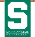 Michigan State University Spartans Premium 2-Sided 28x40 Inch Banner Flag with Pole Sleeve