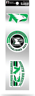 North Dakota Fighting Hawks UND Triple Retro Throwback Spirit Decals Flat Vinyl Auto Home Sticker Sheet University of