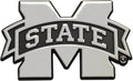 Mississippi State University Solid Metal Raised Auto Emblem Decal Adhesive Backing