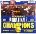Golden State Warriors 2018 Champions WC 26228207 5" Decal Flat Perfect Cut Reusable Basketball