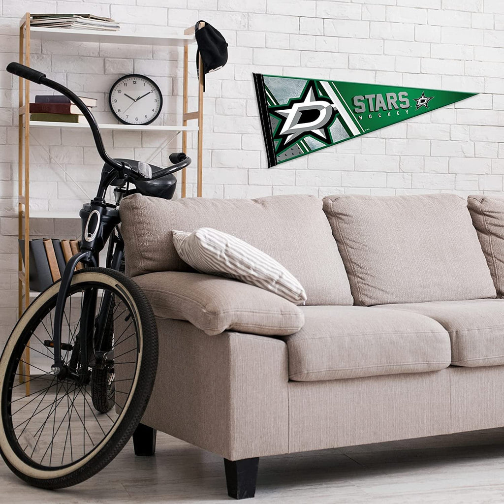 Dallas Stars Soft Felt Pennant, Primary Design, 12x30 Inch, Easy To Hang