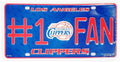 Los Angeles Clippers Metal Auto Tag License Plate, #1 Fan Design, 6x12 Inch
