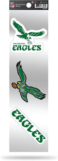 NFL Philadelphia Eagles NFL 3-Piece Retro Spirit Decals, Team Color, Size of Individual Decals Will Vary