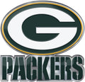 Green Bay Packers Premium Aluminum Metal Raised Auto Emblem, Color Embossed, Full Adhesive Backing