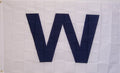 Chicago Cubs Premium 3x5 Feet Flag Banner, White W Logo, Metal Grommets, Outdoor Indoor Use, Single Sided